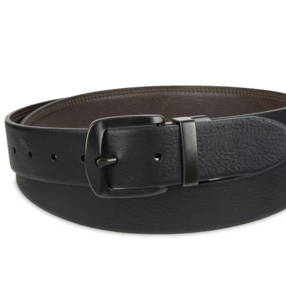 Dickies Genuine Black Buckle Reversible Brown/Black Synthetic Leather - Picture 3 of 3